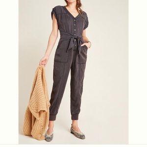 Anthro Huxley utility jogger jumpsuit in grey, 2